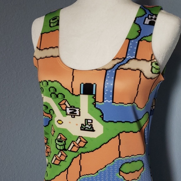 SOLD Koala Art & Design Super Mario Map Dress - Picture 3 of 7